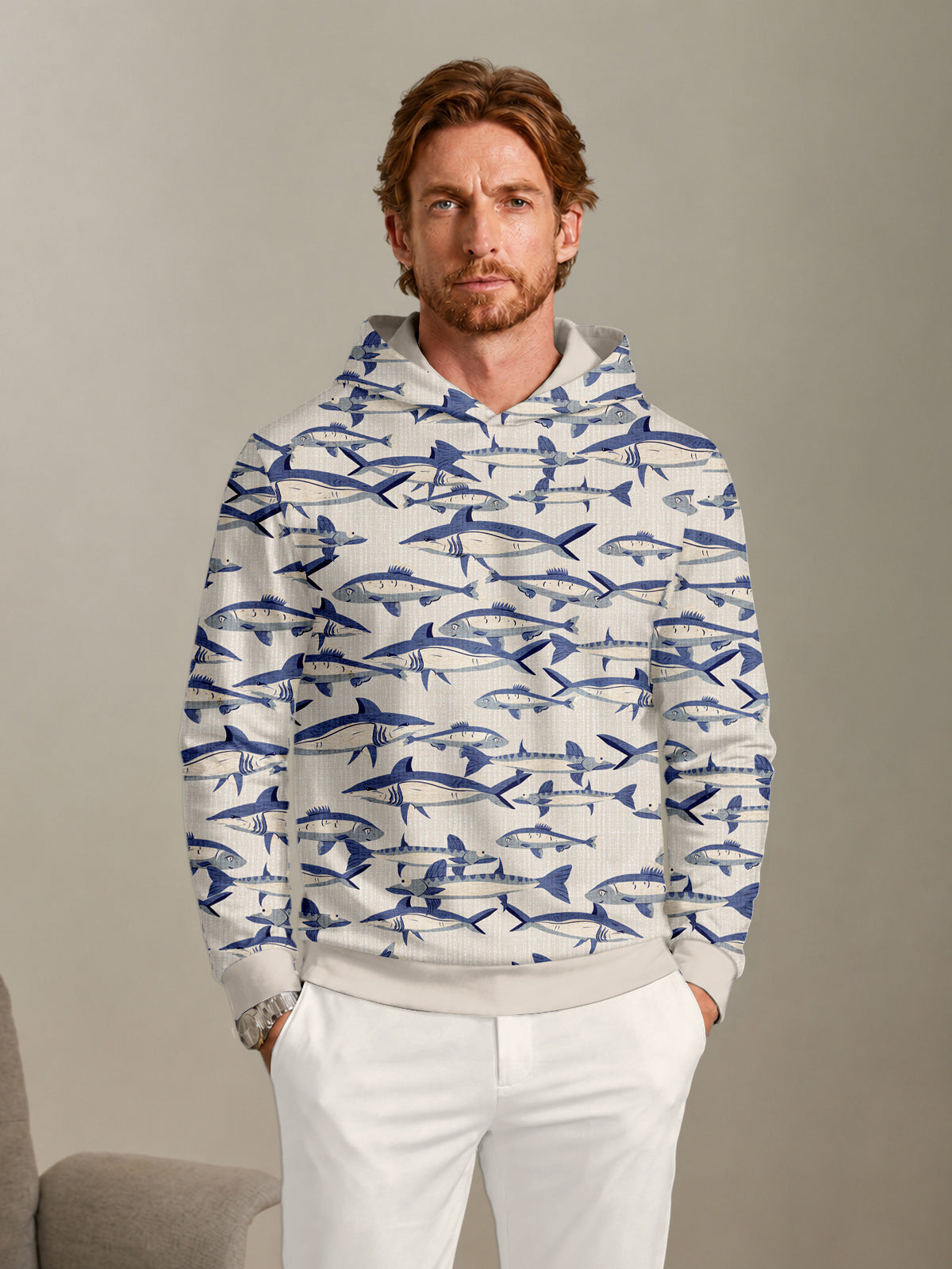 Wildlife Party Men's Golf Hooded Sweatshirt