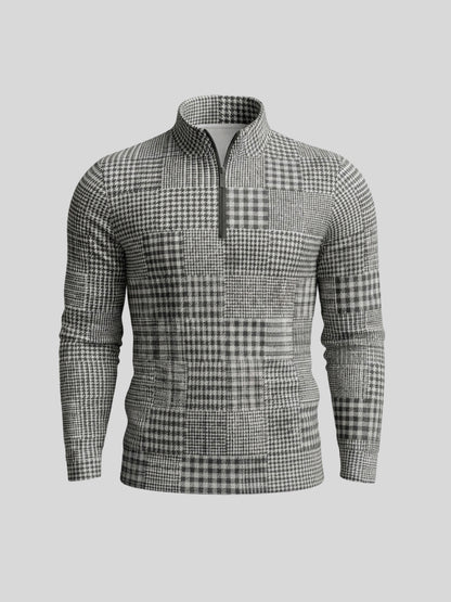 Fairway Patchwork Men's Lightweight Golf Shirt Quarterzip UPF50+