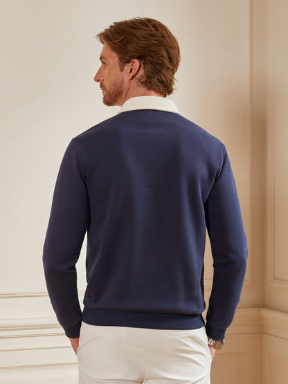 Sweat-shirt boutonné col chemise de golf homme Plus que basique