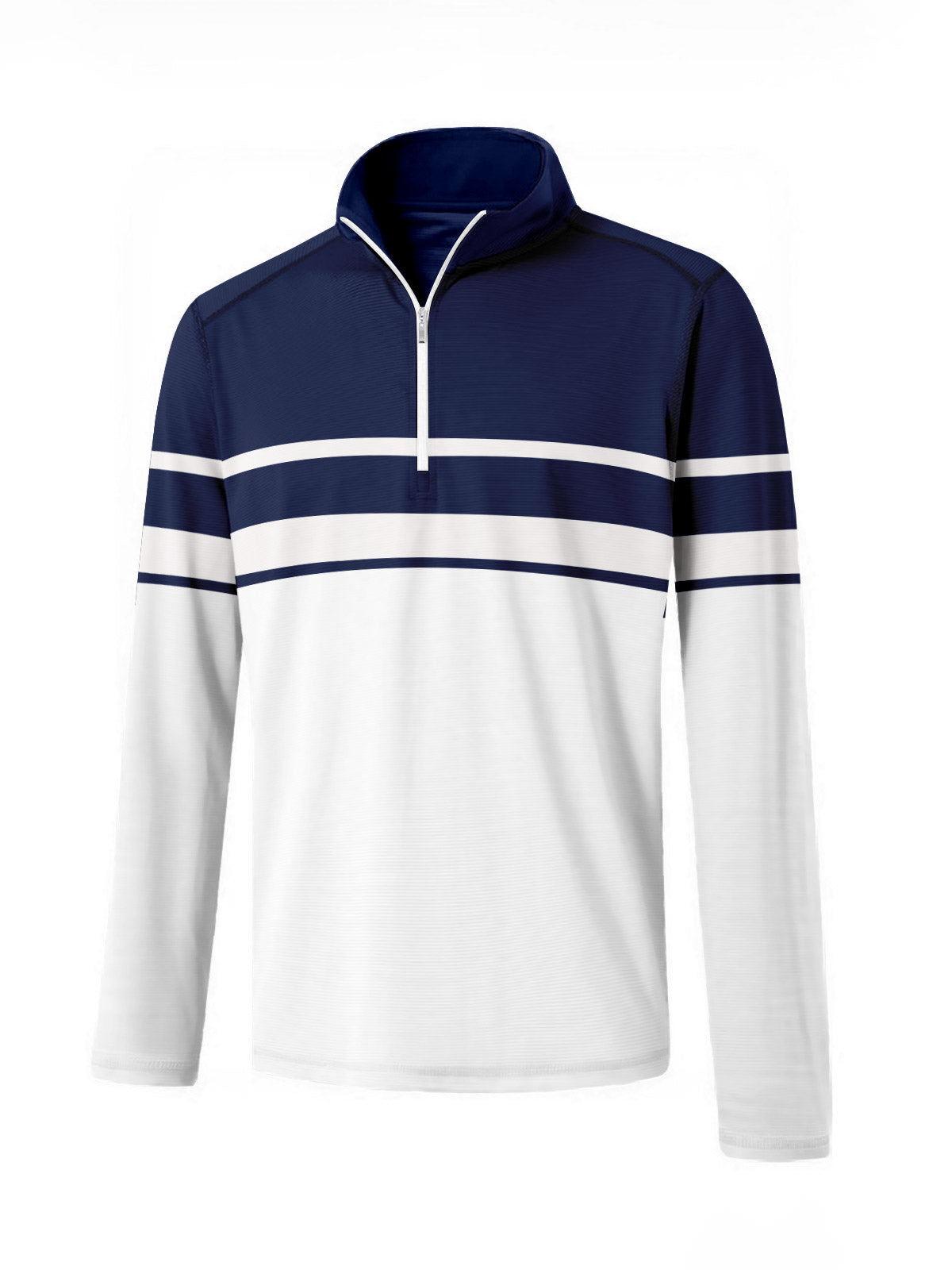 Playful Nautical Golf Shirt Quarterzip UPF50+