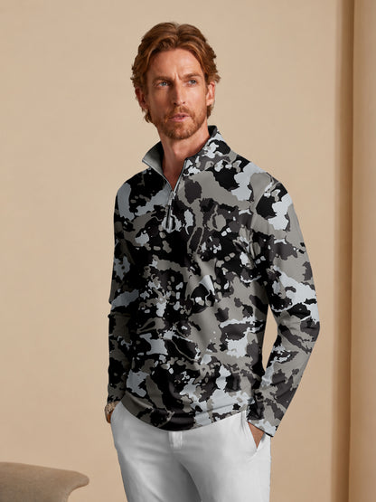 Inked Skins Heren Golfshirt Quarterzip UPF50+