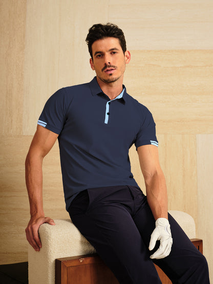 More Than Basic Men's Golf Shirt Quarterzip UPF50+
