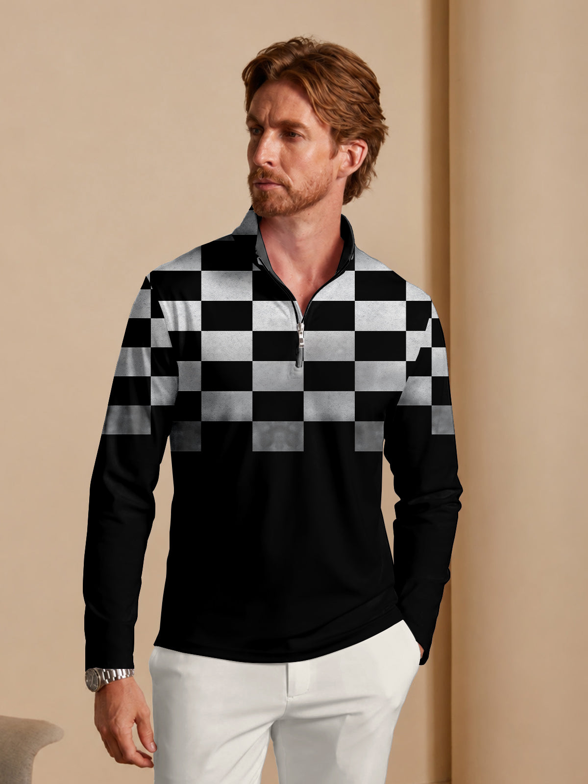 Not So Classic Men's Lightweight Golf Shirt Quarterzip UPF50+