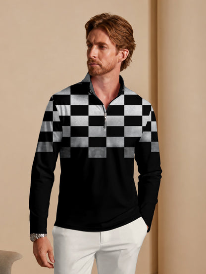 Not So Classic Men's Lightweight Golf Shirt Quarterzip UPF50+