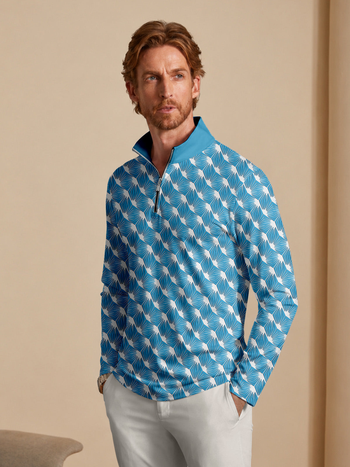 Not So Classic Men's Lightweight Golf Shirt Quarterzip UPF50+
