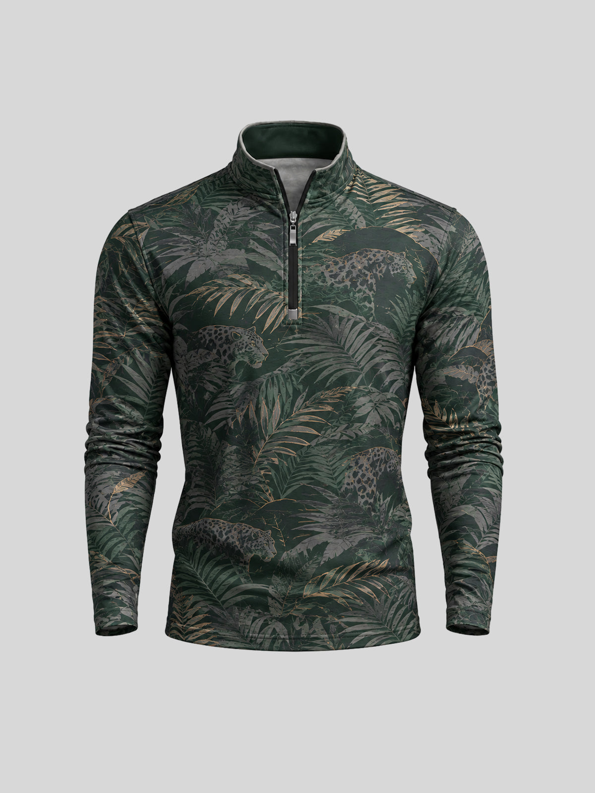 Wildlife Party Men's Lightweight Golf Shirt Quarterzip UPF50+