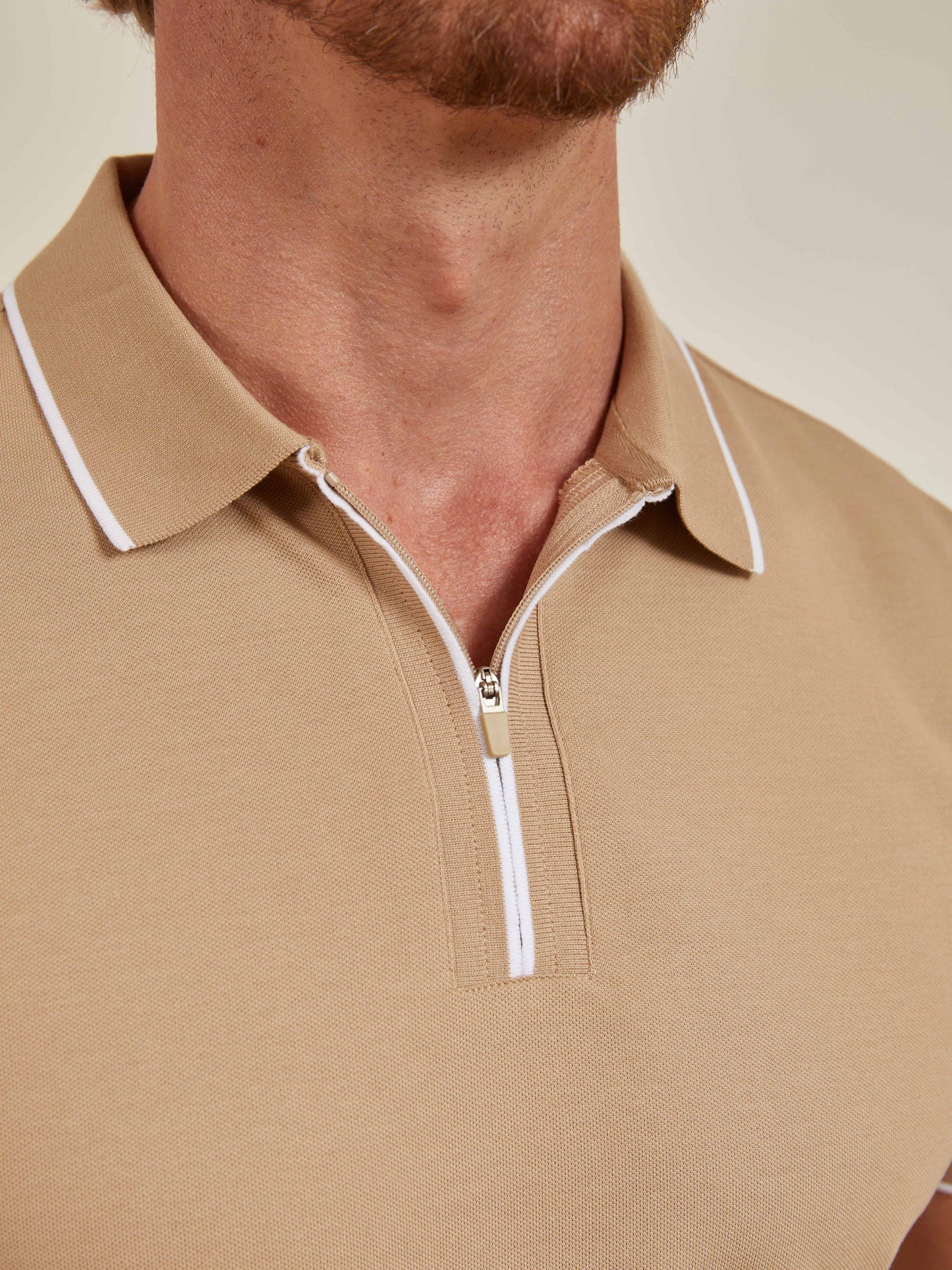 CotFlex Men's Cotton Blend Polo Top Quarterzip