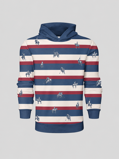 Playful Nautical Men's Golf Hooded Sweatshirt