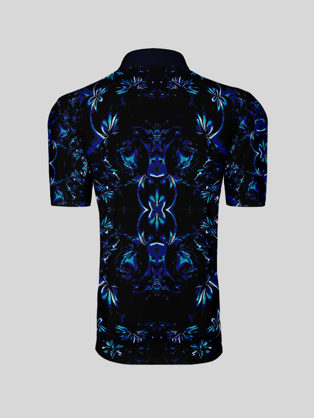 Botanical Energy Men's Ribbed Collar Polo Top UPF50+