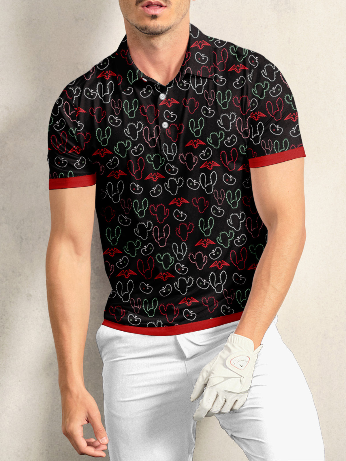 Hyped-up Tropical Men's Polo Top UPF50+