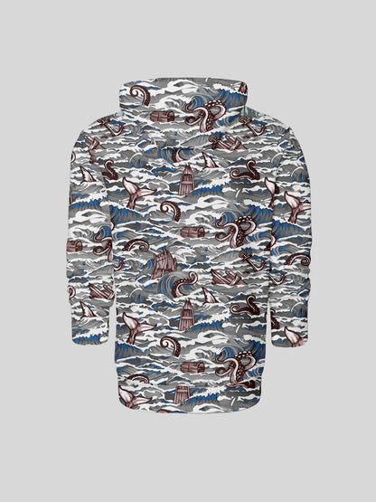 Playful Nautical Men's Golf Hooded Sweatshirt