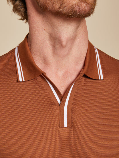 Custom Embroidery or Fit Men's Cotton-Silk Blend Polo Top