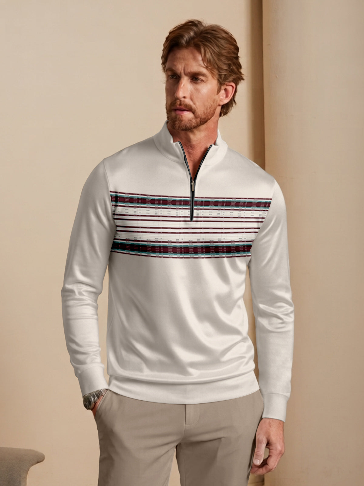 Not So Classic Men's Lightweight Golf Shirt Quarterzip UPF50+