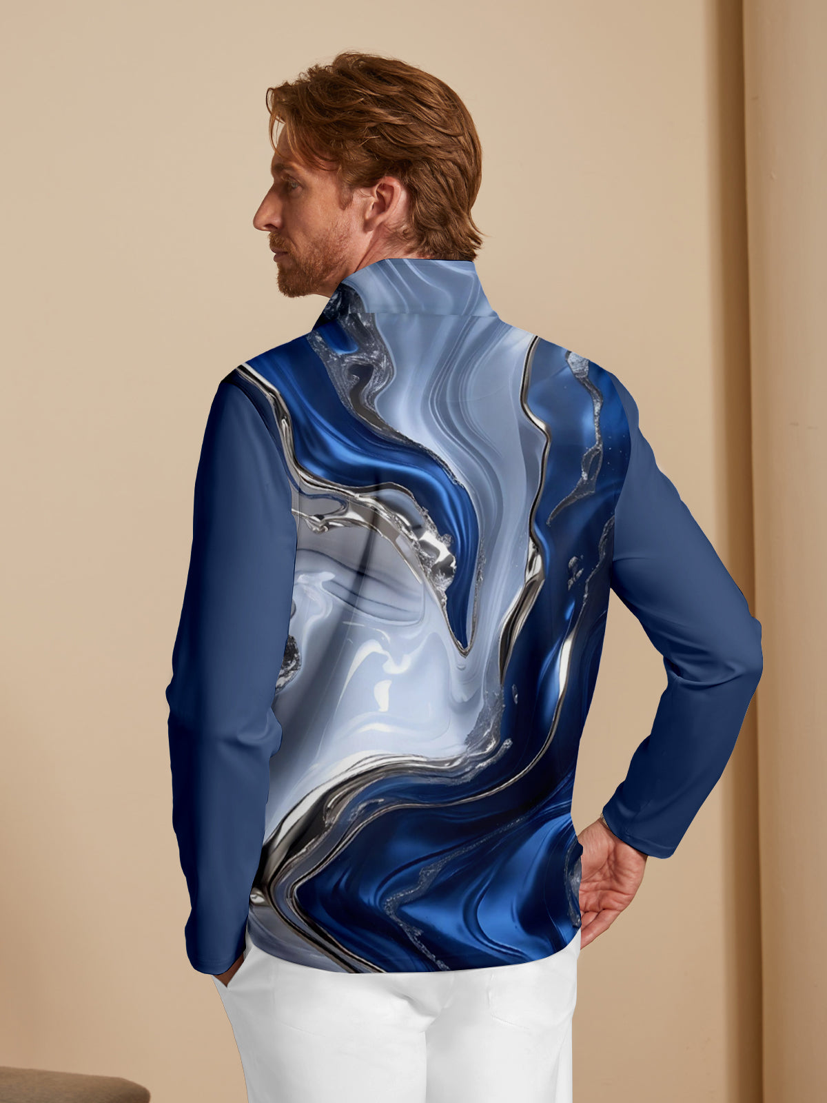 Inked Skins Men's Lightweight Golf Shirt Quarterzip UPF50+