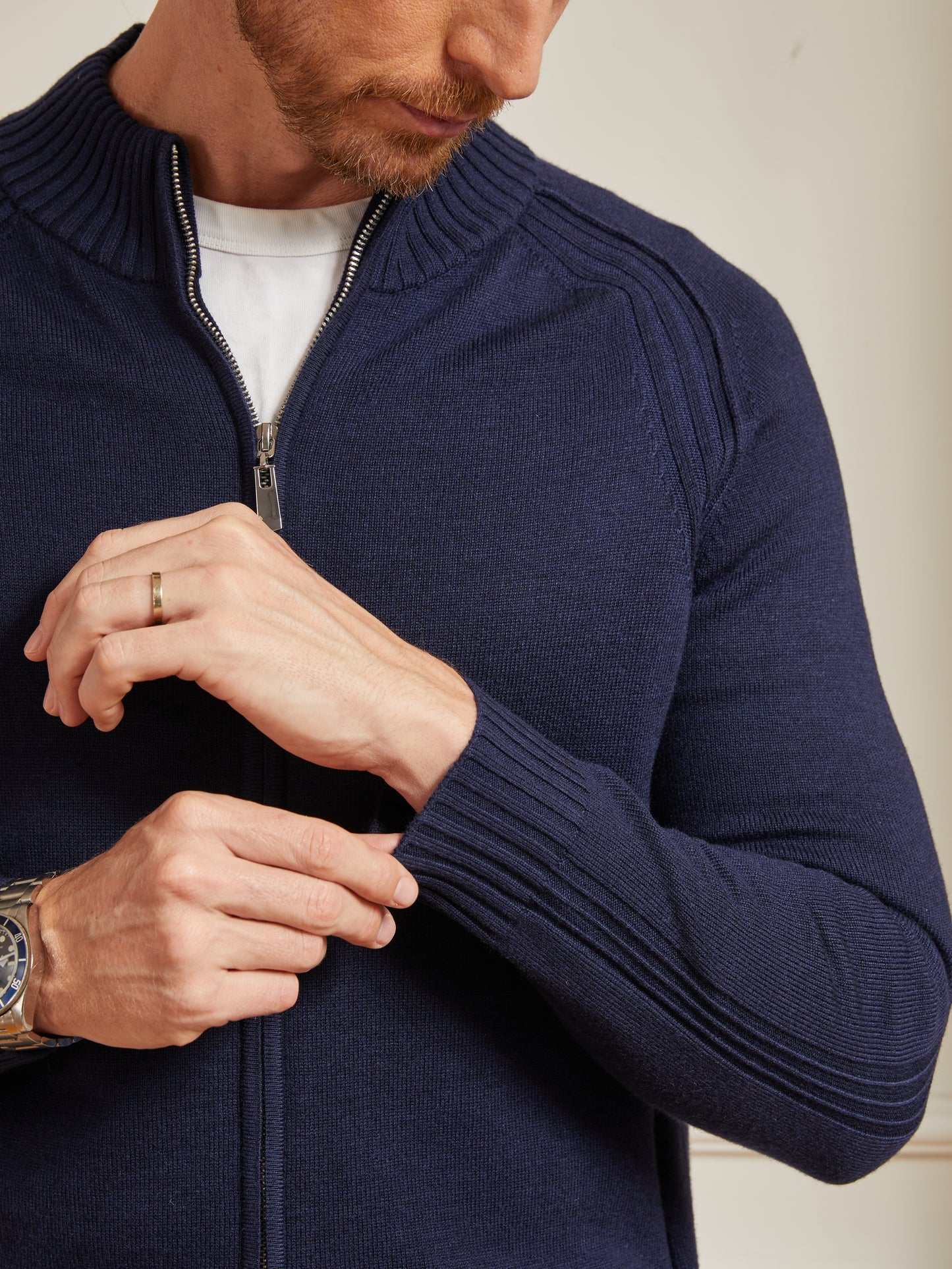 More Than Basic Men's Golf Full-Zip Cardigan