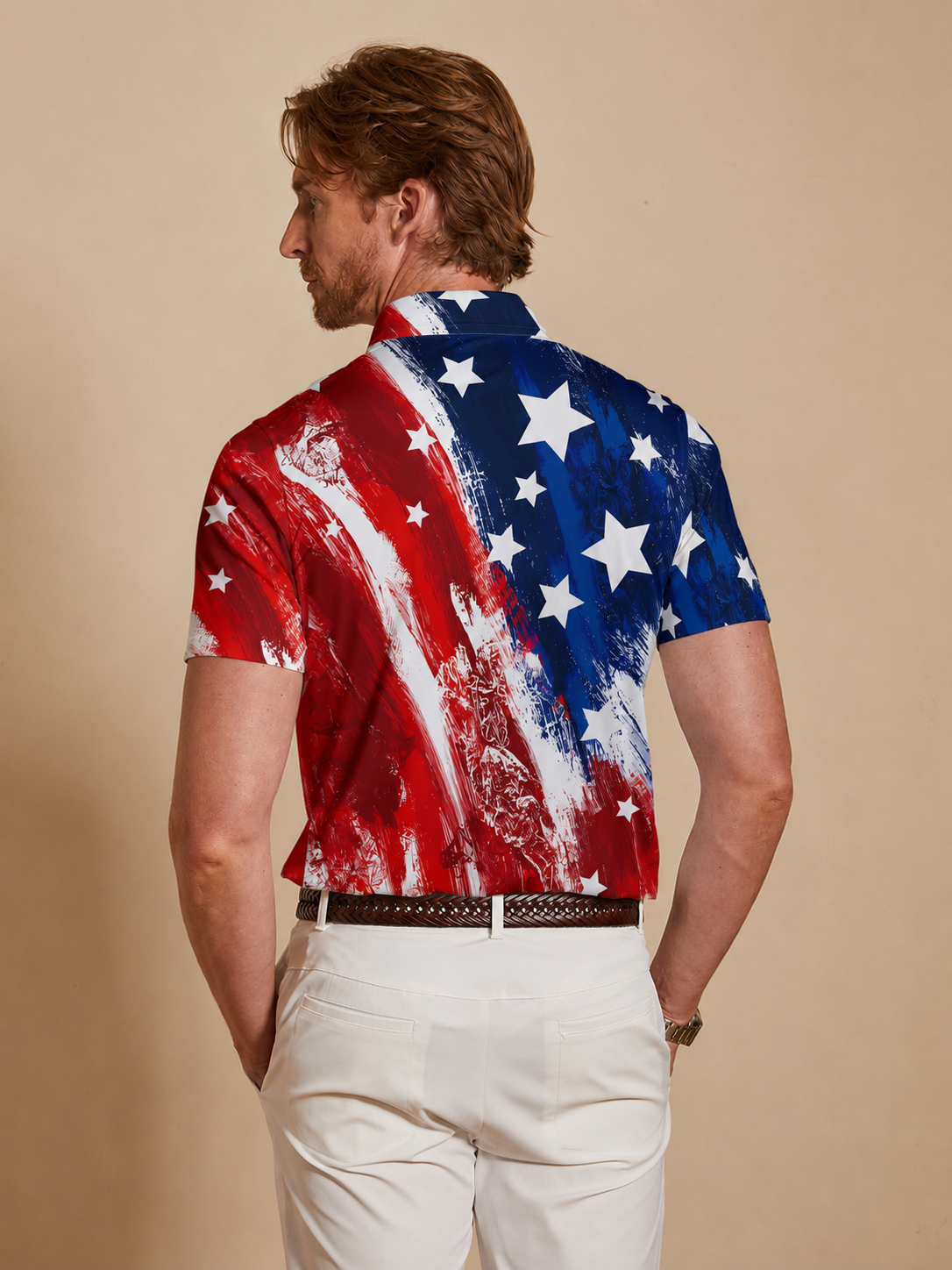 Hyper-prep USA 1776 Top polo da uomo UPF50+