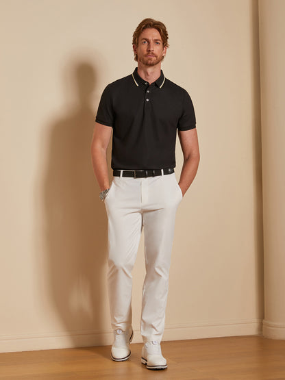 NyCool Men's Waffle-Knit Polo Top