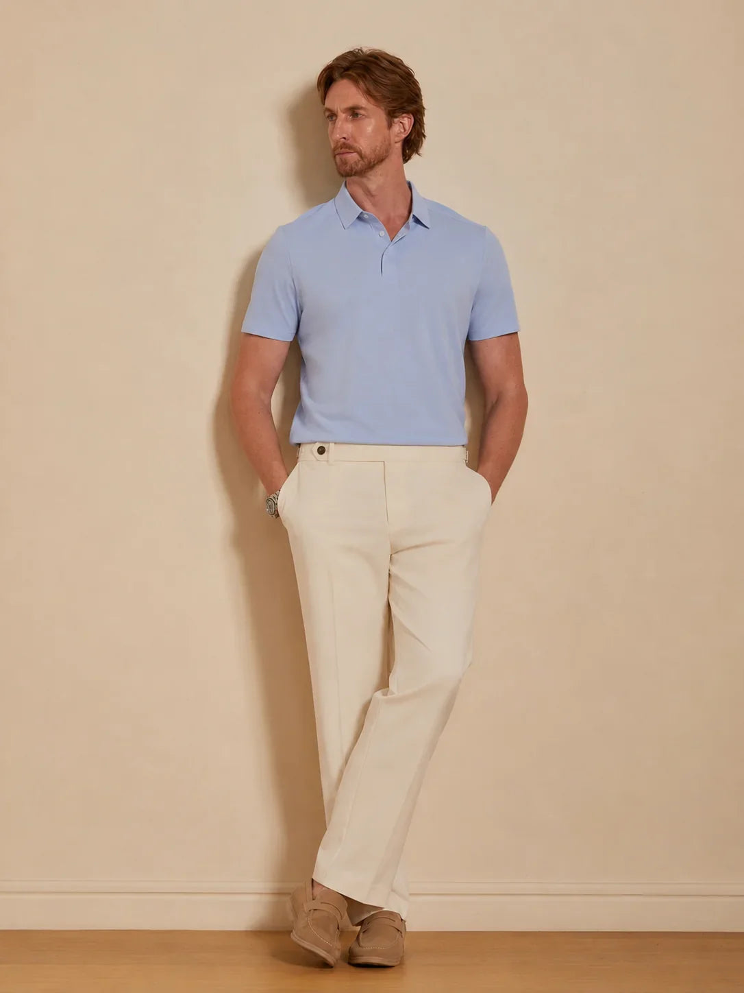 CotFlex Men's Piqué Cotton Blend Bonded Polo Shirt