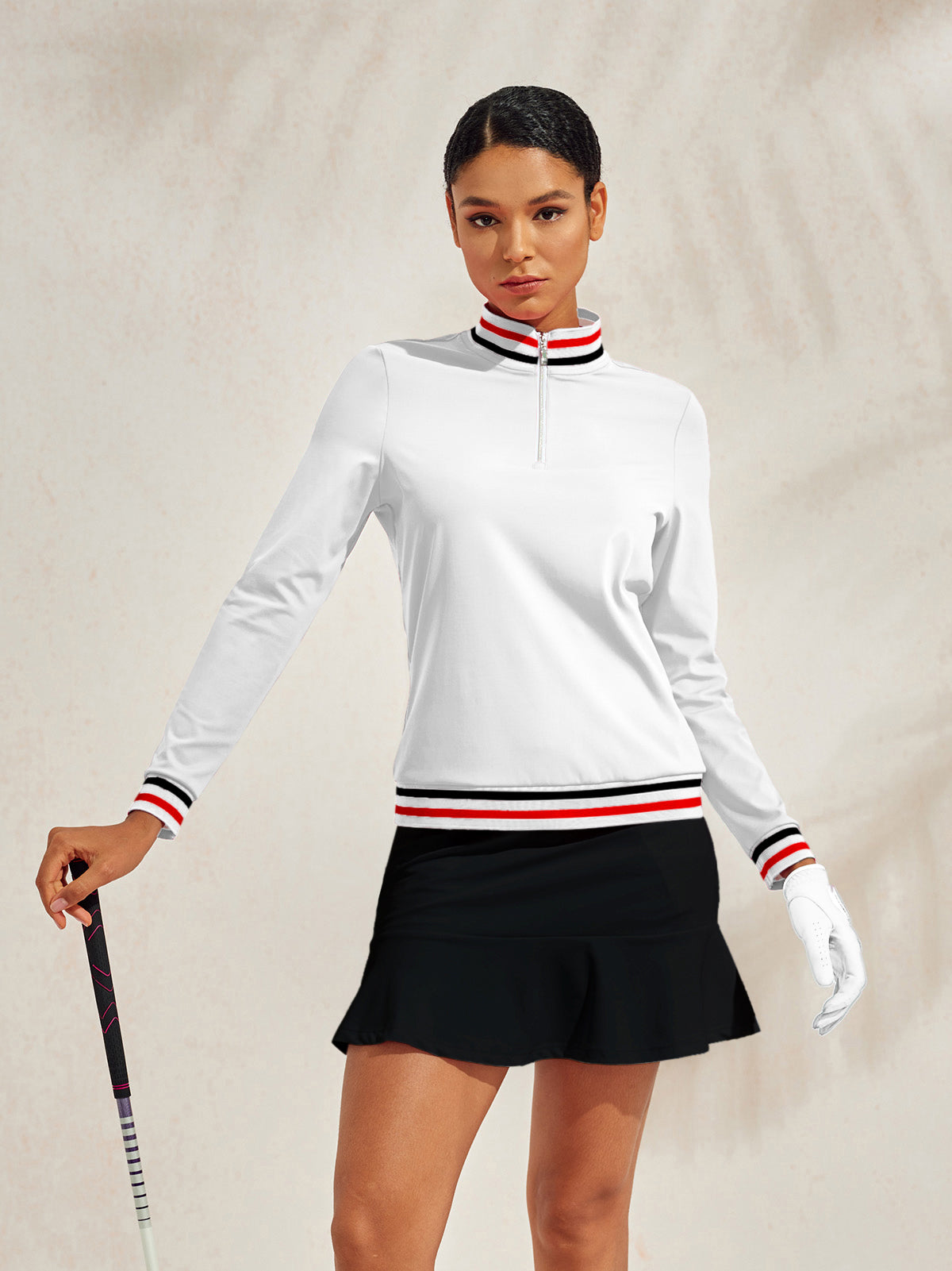 Navycore Women' Long Sleeve Golf Shirt Quarterzip UPF50+