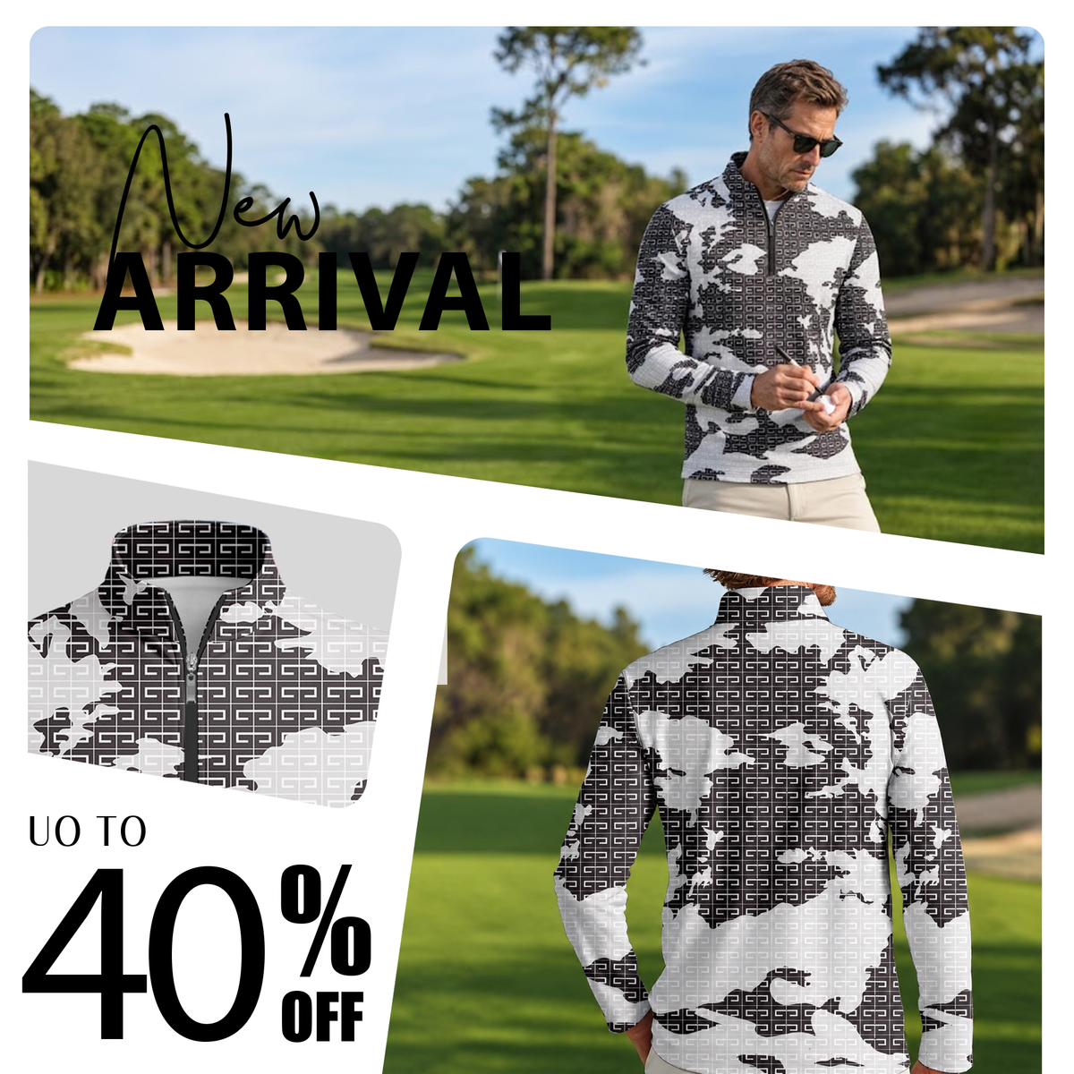Playful Nautical Men's Golf Hooded Sweatshirt
