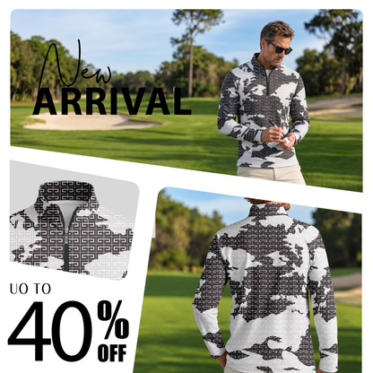 Playful Nautical Men's Golf Hooded Sweatshirt