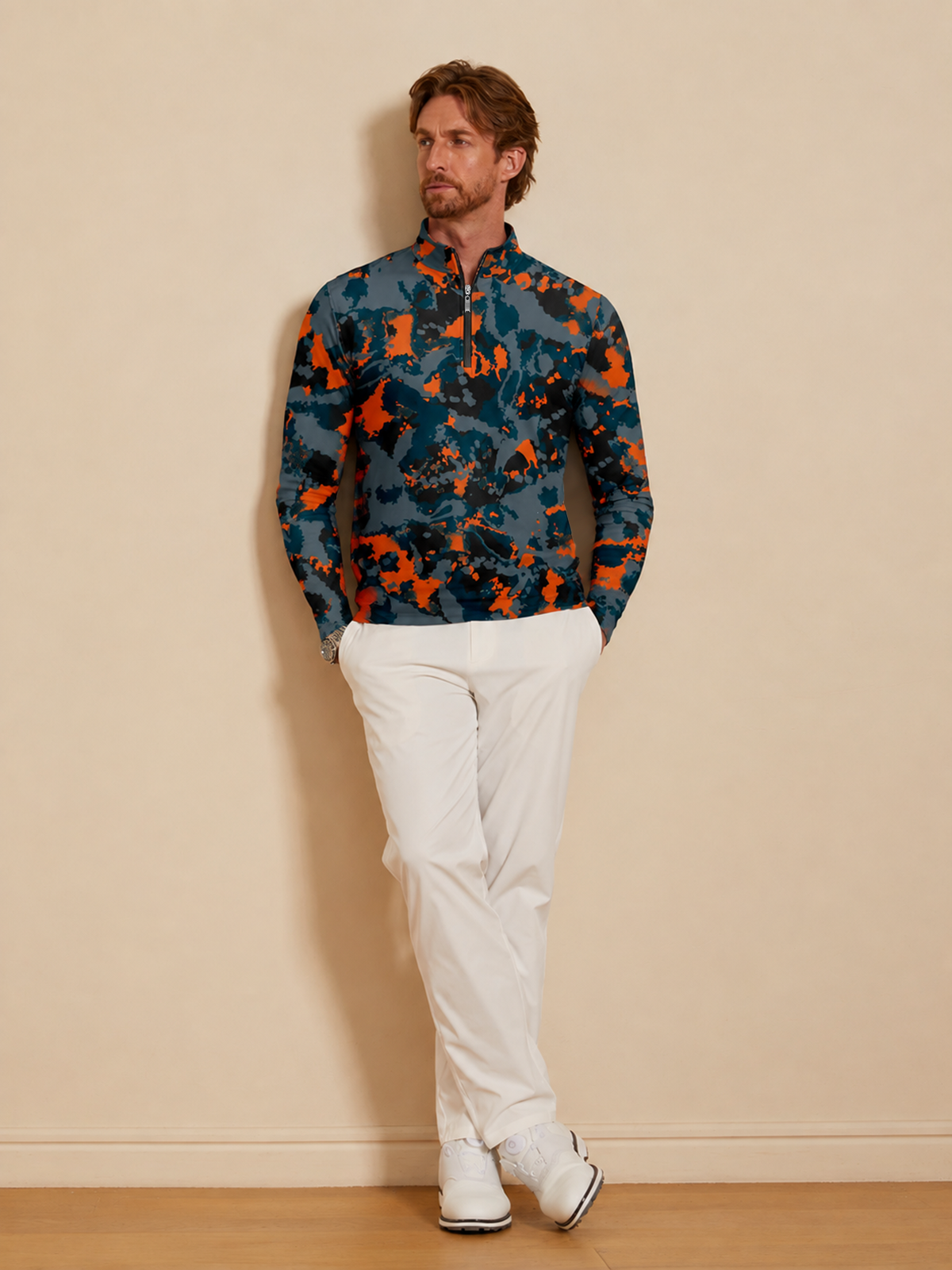 Inked Skins Heren Golfshirt Quarterzip UPF50+