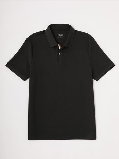 PearlTex Men's Piqué Cotton-Linen-Silk Polo Top