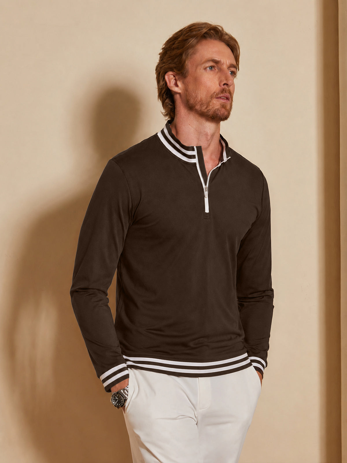Navycore Heren Golfshirt Quarterzip UPF50+