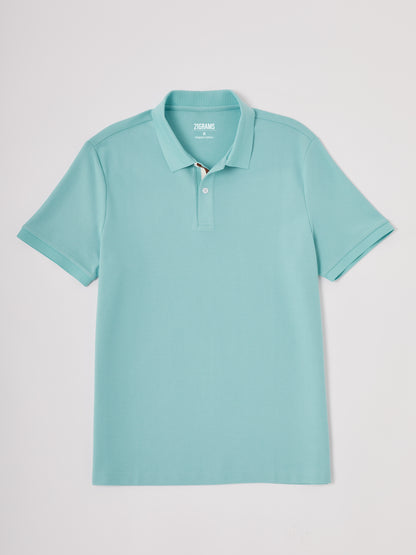 PearlTex Men's Piqué Cotton-Linen-Silk Polo Top