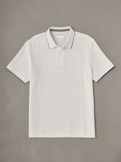 PearlTex Men's Piqué Cotton-Linen-Silk Polo Top