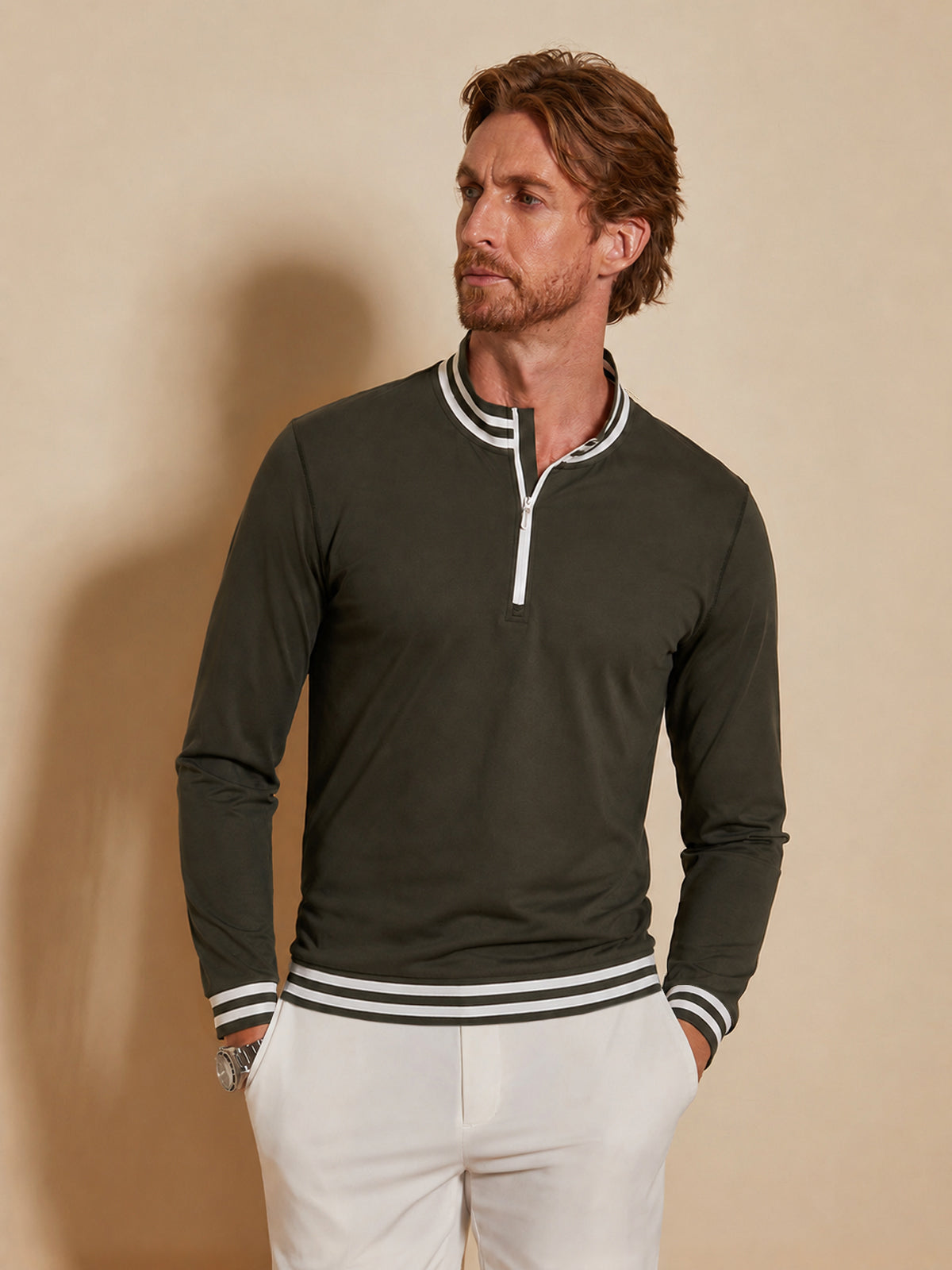 Navycore Heren Golfshirt Quarterzip UPF50+