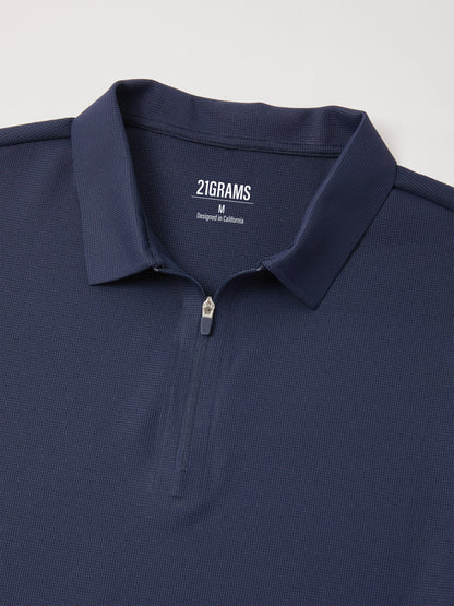 NyCool Men's Seamless Bonded Polo Shirt Quarterzip