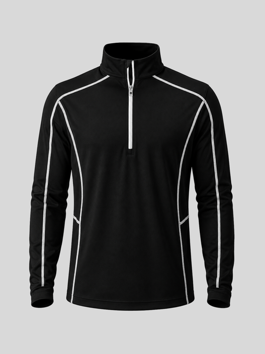 Camisa de Golf para Hombre Más que Básico con Media Cremallera UPF50+