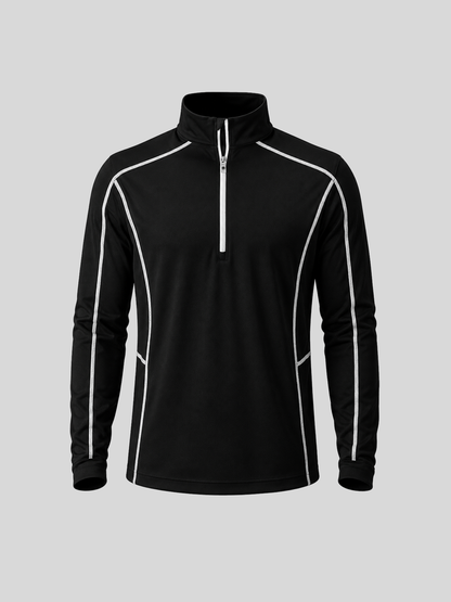 Polo de golf quart de zip homme Plus Que Basique UPF50+