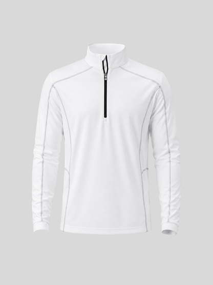 Polo de golf quart de zip homme Plus Que Basique UPF50+