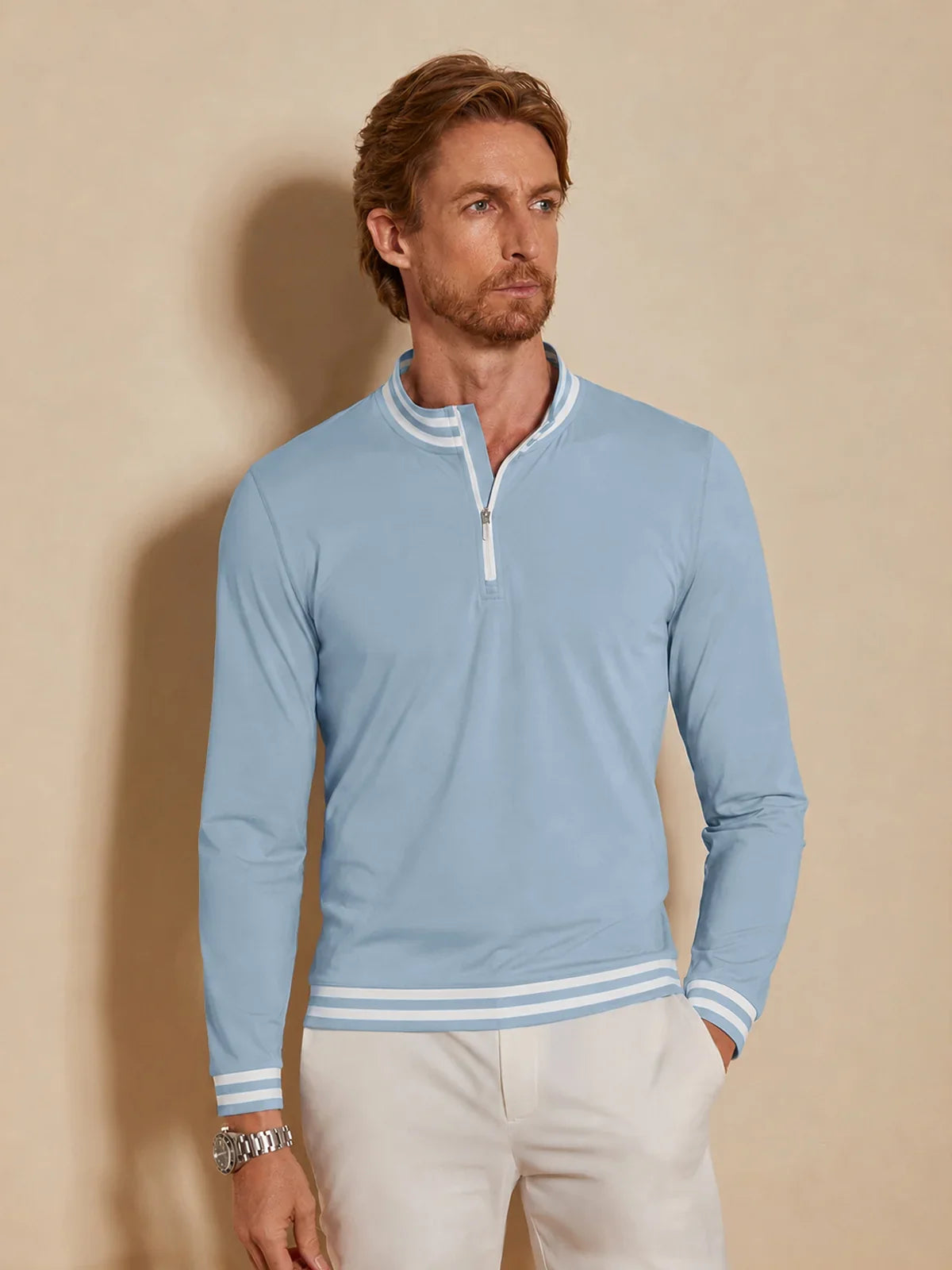Navycore Men's Midweight Golf Shirt Quarterzip UPF50+ – 21gramsgolf