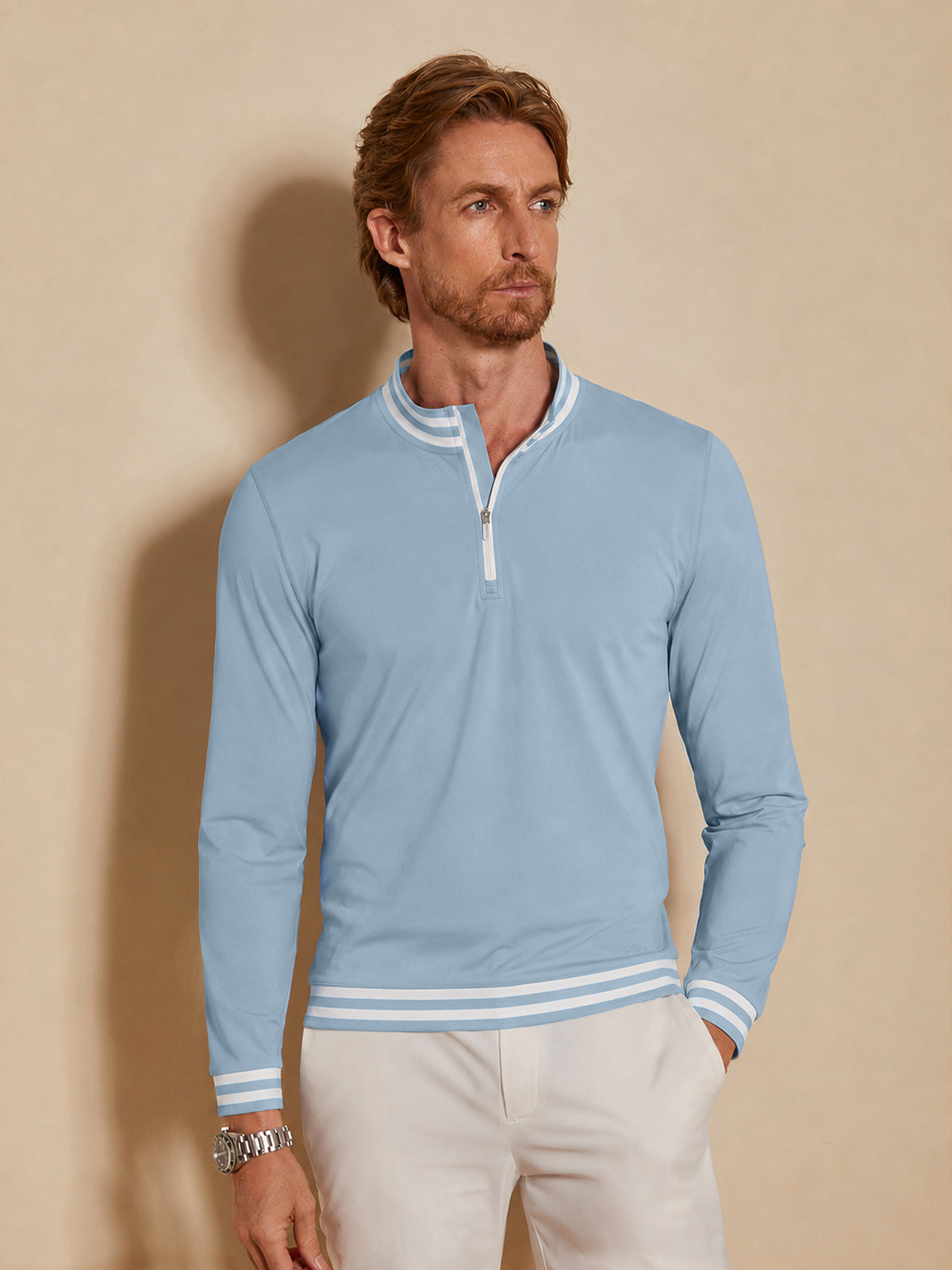 Navycore Heren Golfshirt Quarterzip UPF50+