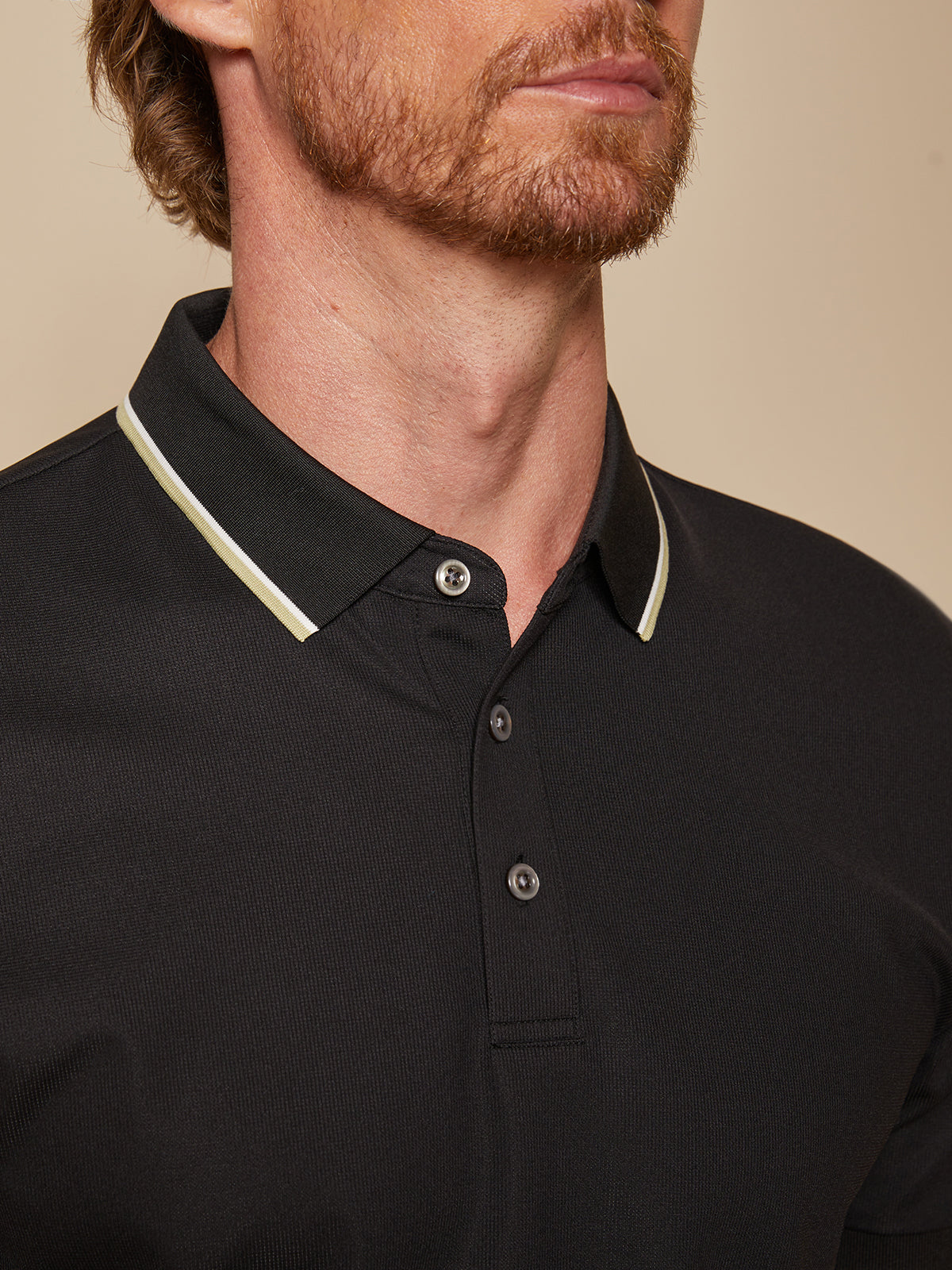 NyCool Men's Waffle-Knit Polo Top