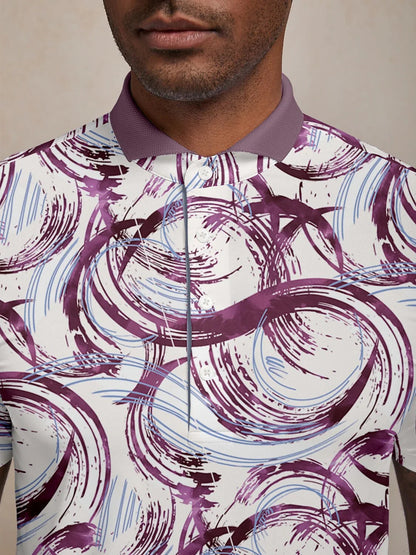 Air Brush Herren Polo-Shirt mit Rippkragen UPF50+