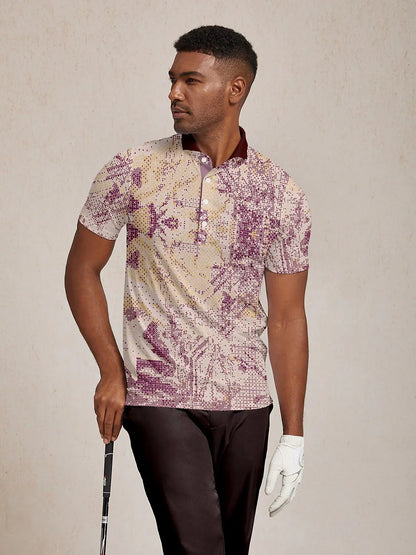 Inked Skins Herren Polo-Top mit geripptem Kragen LSF 50+