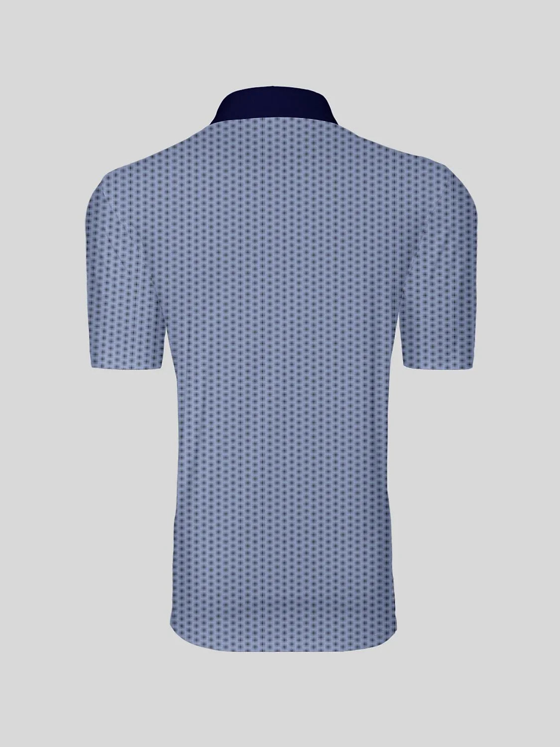 Verspieltes Herren-Poloshirt mit geripptem Kragen, maritimem Motiv und LSF 50+