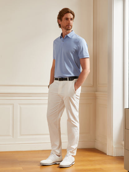 PearlTex Men's Cotton-Silk Blend Polo Top