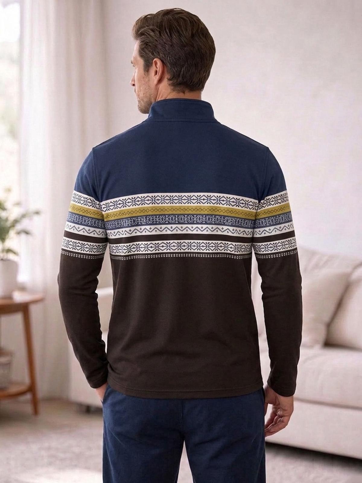 Playful Nautical Men's Lightweight Golf Shirt Quarterzip UPF50+