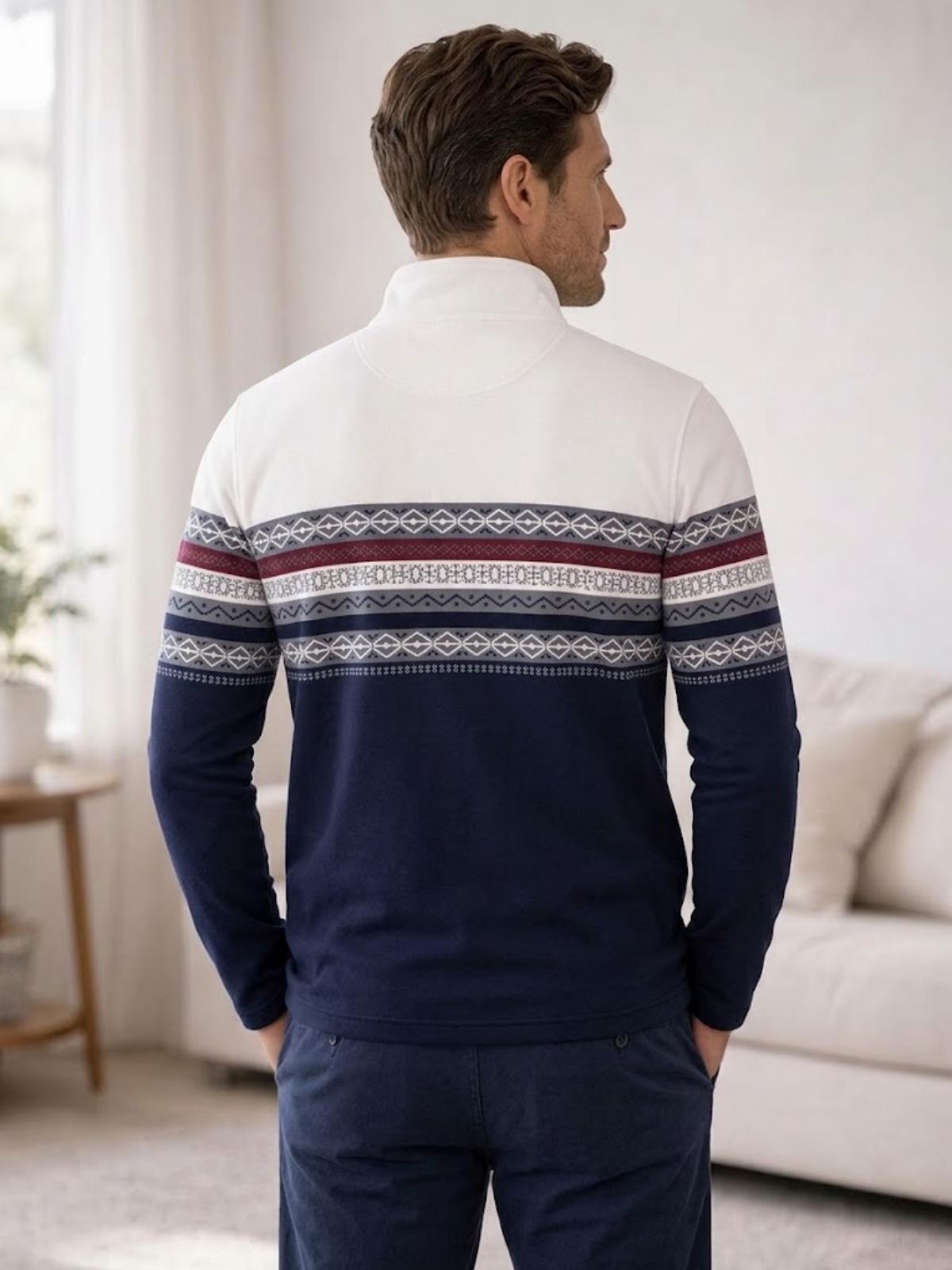Playful Nautical Men's Lightweight Golf Shirt Quarterzip UPF50+