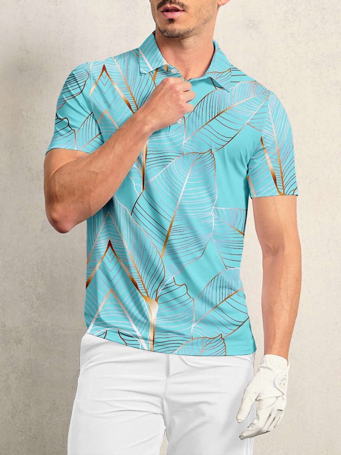 Hyped-up Tropical Men's Polo Top UPF50+