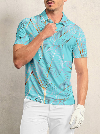 Hyped-up Tropical Men's Polo Top UPF50+