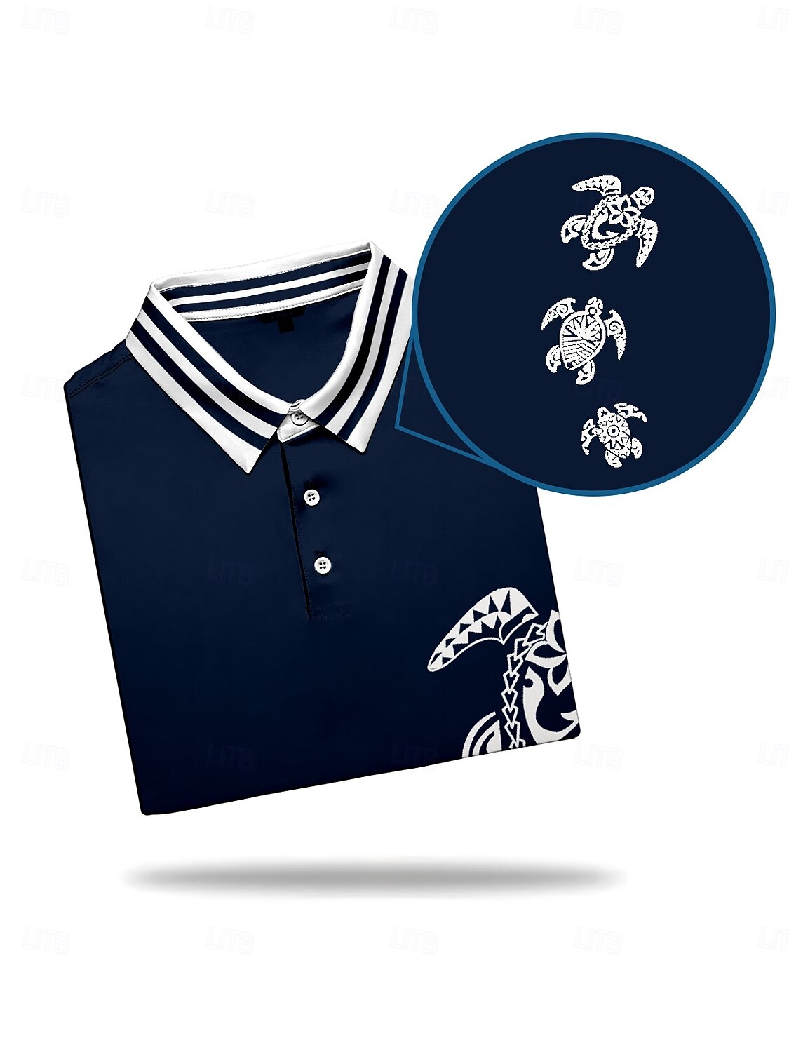 Playful Nautical Men's Polo Top UPF50+