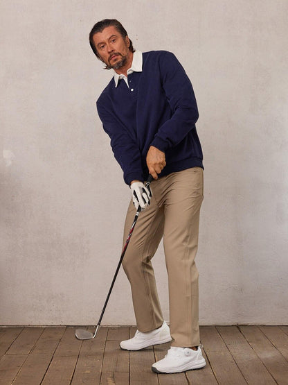 Mehr als nur ein einfaches Herren-Golf-Sweatshirt mit Knopfleiste und Kragen
