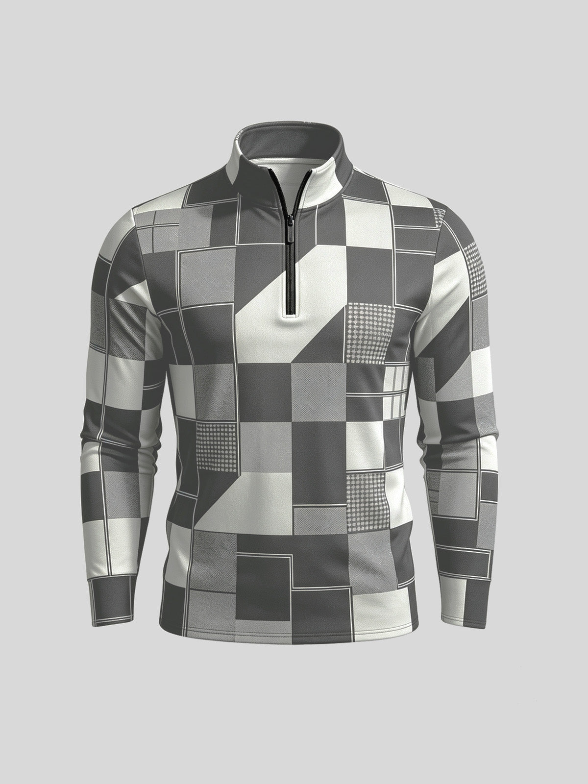 Fairway Patchwork Men's Lightweight Golf Shirt Quarterzip UPF50+