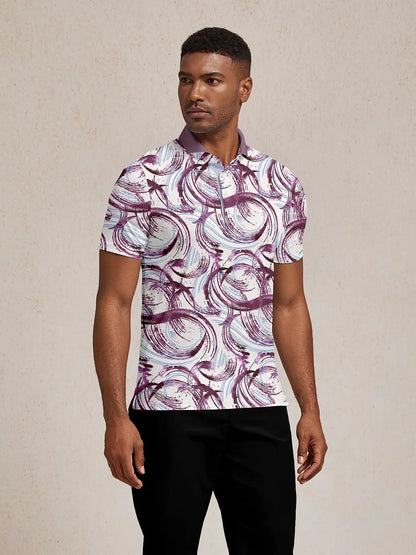 Air Brush Herren Polo-Shirt mit Rippkragen UPF50+